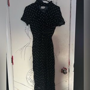 Universal Thread XS jumpsuit short sleeved dark blue/ black patterned romper